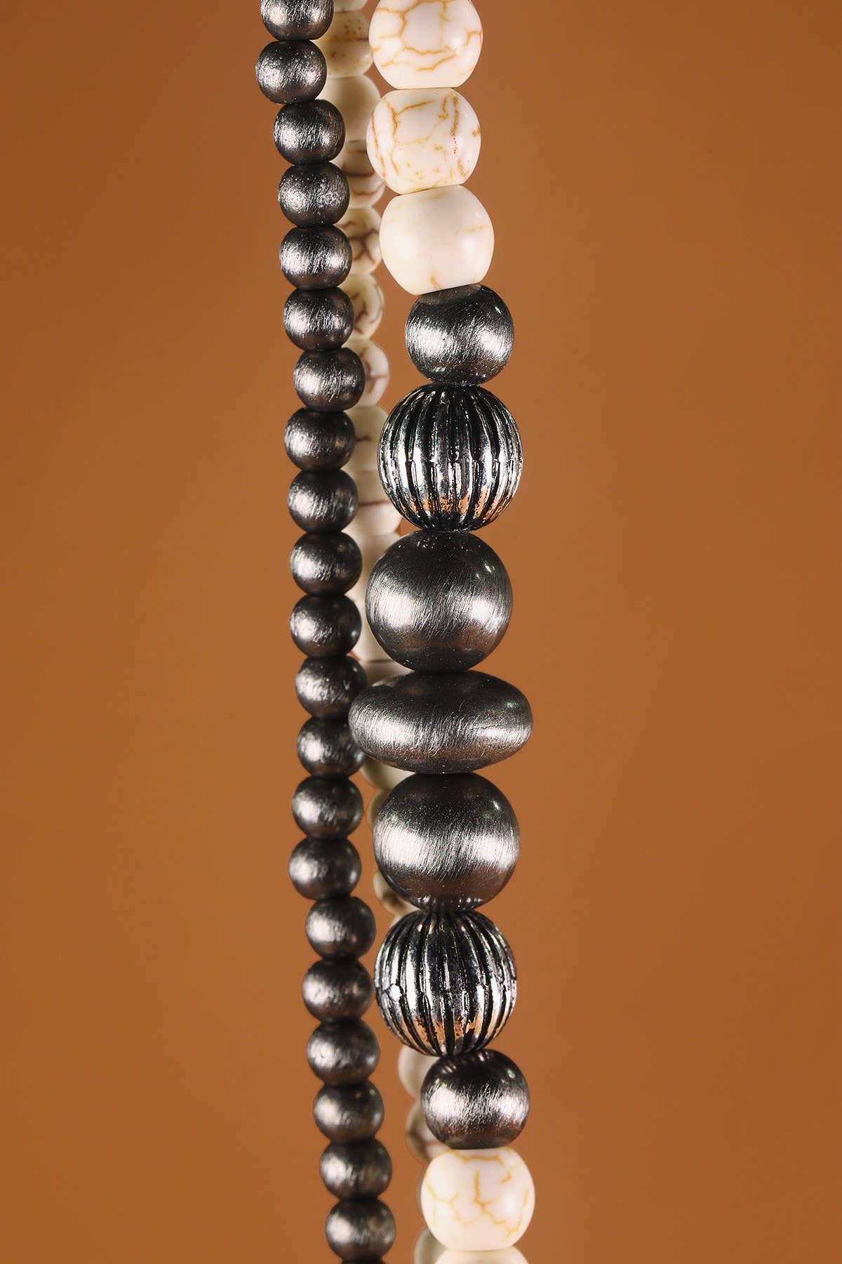 3-Layered Western Multi-Bead Necklace: TURQUOISE(SBTQ)