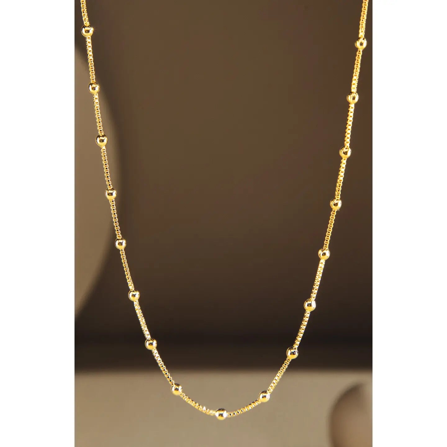 18K Gold Filled Station Necklace