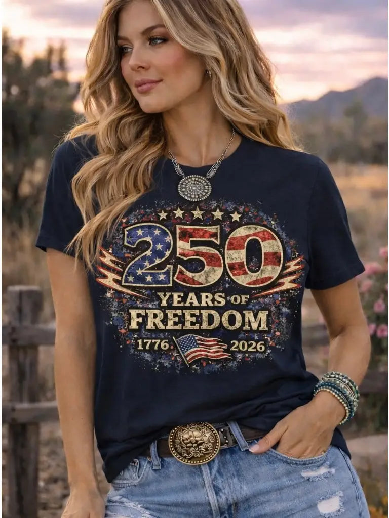 4th of July 250 Years of Freedom Graphic Tee