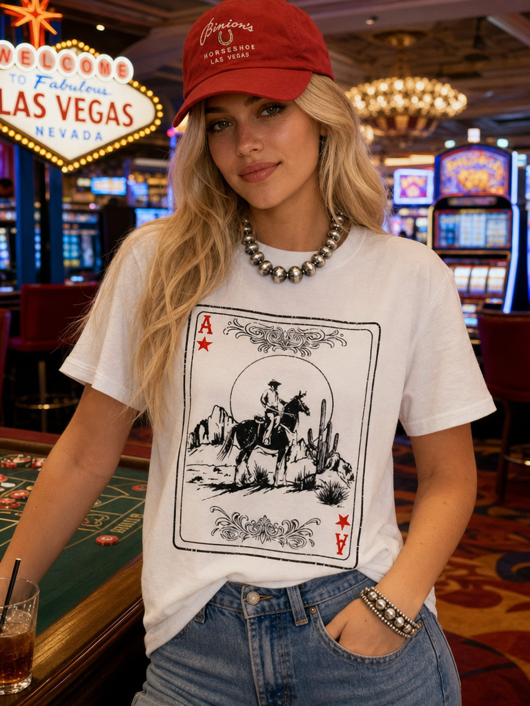 WESTERN ACE GRAPHIC COTTON T-SHIRT