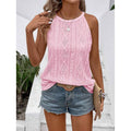 Skeleton Round Halter Neck Outer Vest: Pink