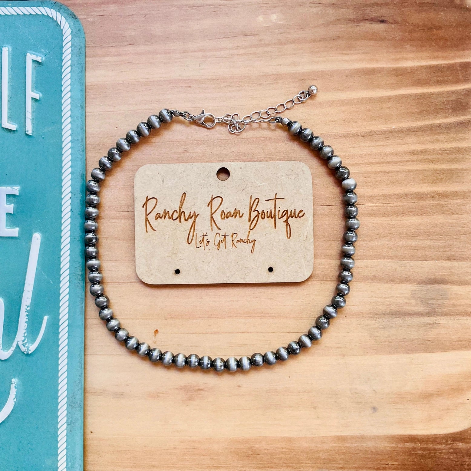 6mm Navajo Style Pearl Necklace