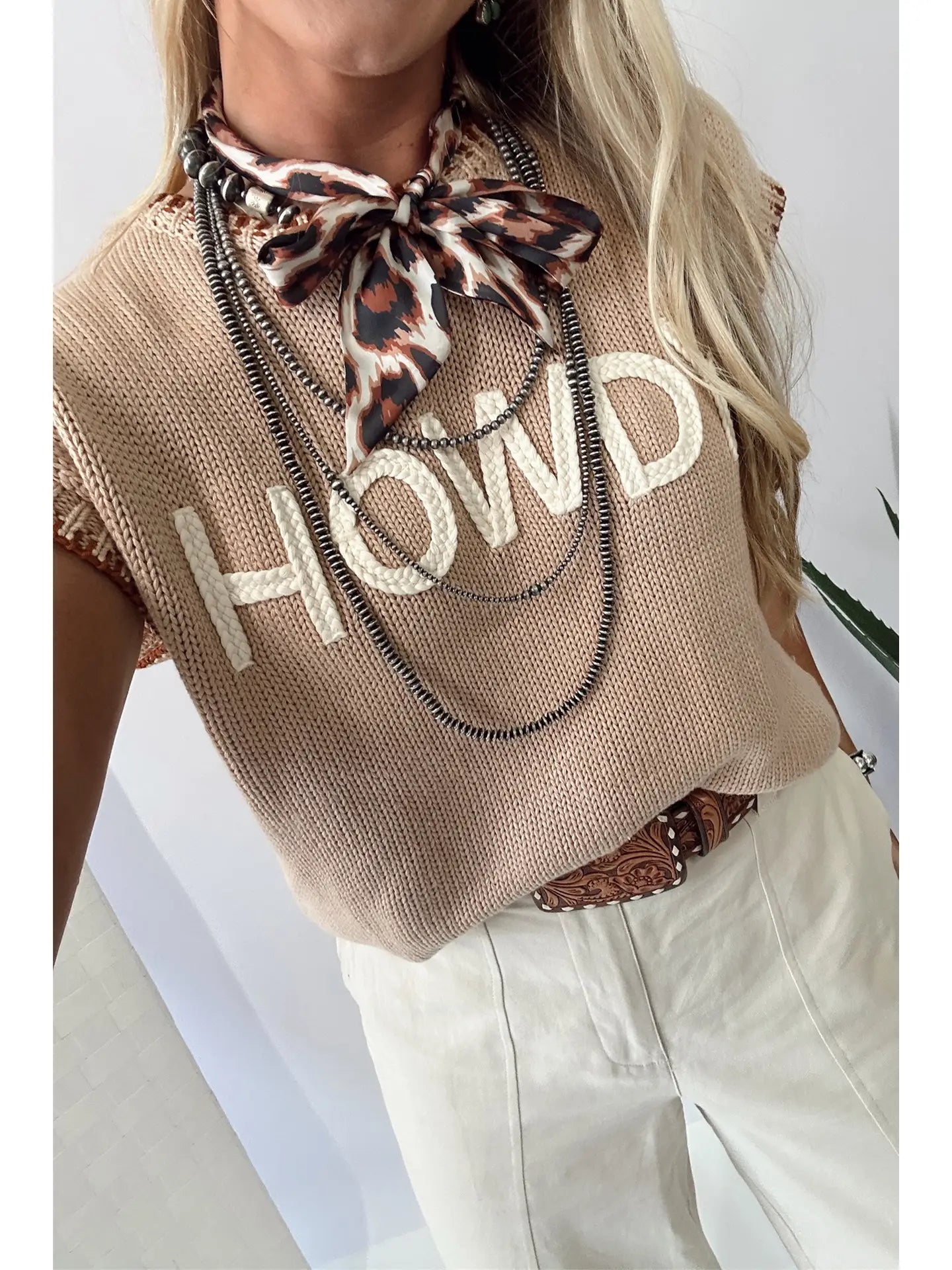 Western Round Neck Top