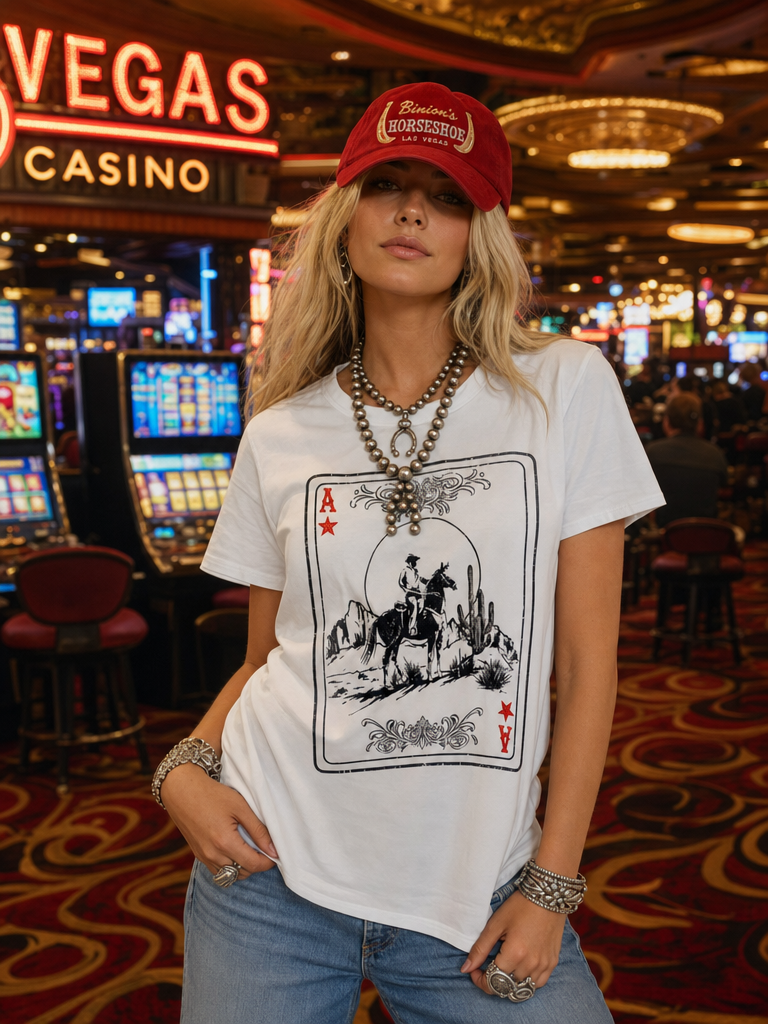 WESTERN ACE GRAPHIC COTTON T-SHIRT
