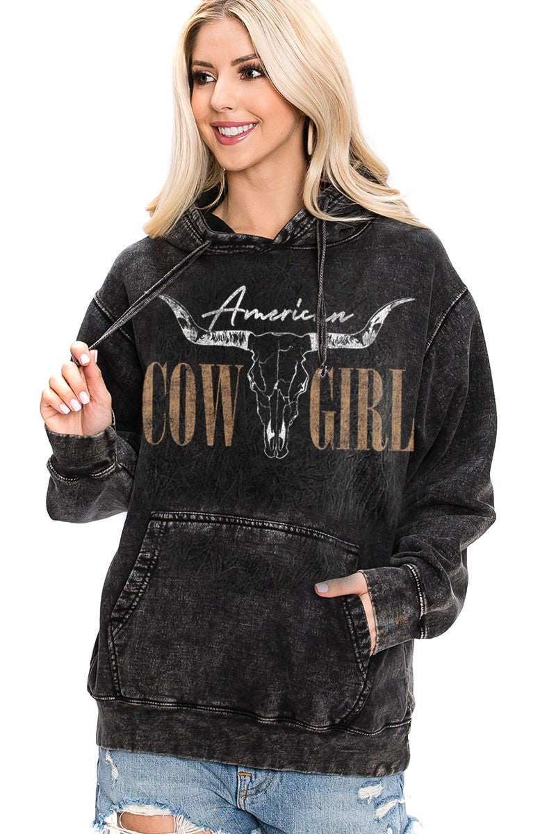 American Cowgirl Mineral Wash Hooded Premium
