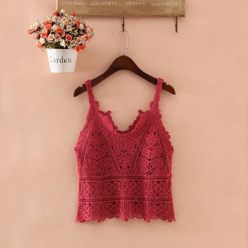 Boho Lace Crochet Halter Top
