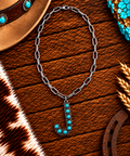 Chain with Turquoise "J"