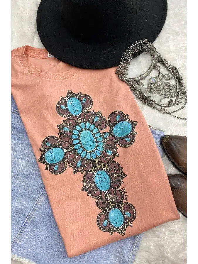 Concho Cross Cowhide, Concho, Cute, Trendy Graphic Tshirt