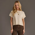 Ivory short sleeve sweater