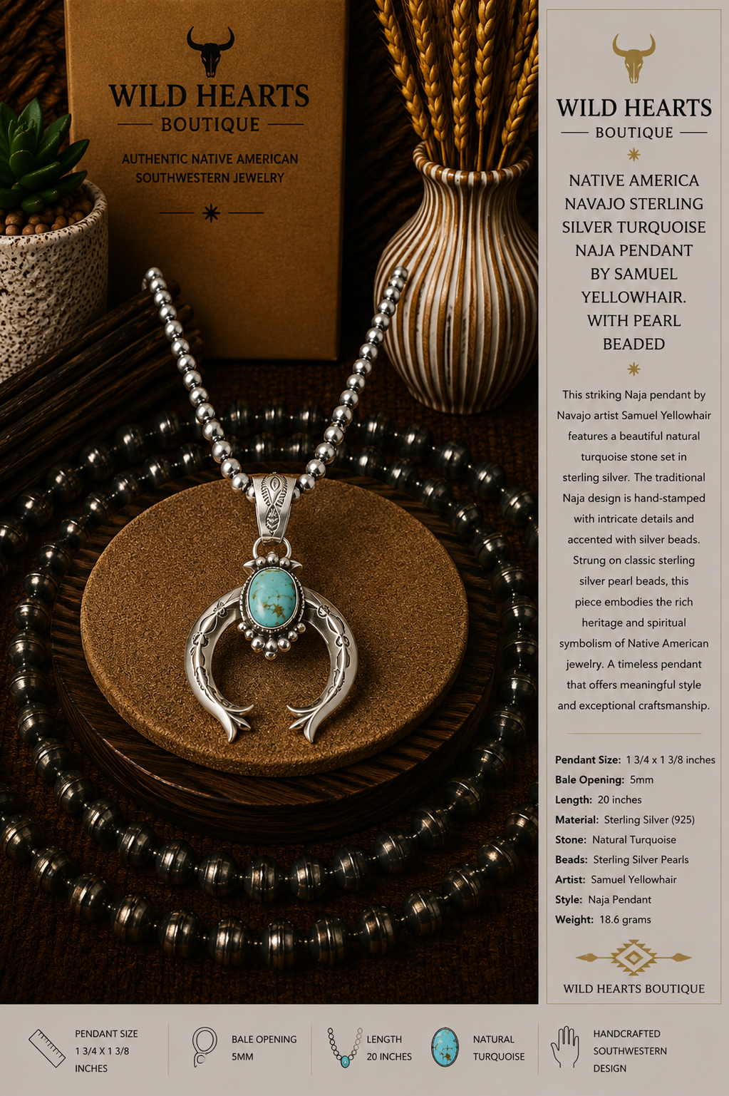 Naja Navajo Pendant