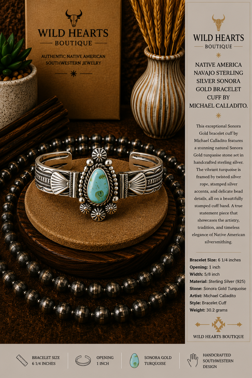 Royal cuff Turquoise bracelet