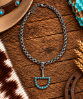 Horse bit pendant necklace