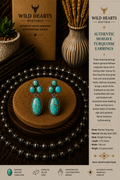 Turquoise cluster drop earrings