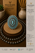 Turquoise sunbeam ring exquisite detail