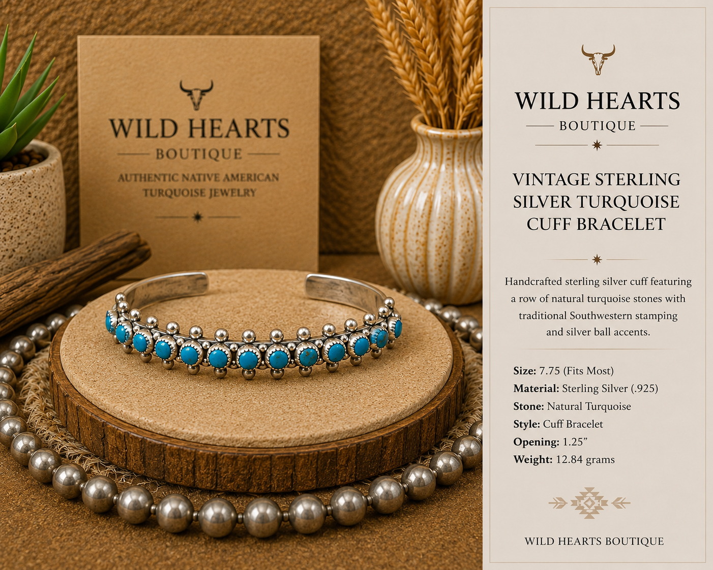 Turquoise vintage cuff bracelet