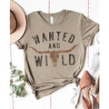 Wanted and Wild Bull Head Washed Graphic Tee