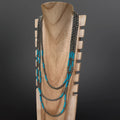 Western Faux Silver “Navajo Pearls” Turquoise Necklace