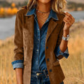 Western Style Faux Suede Motorcycle Jacket