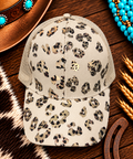 Animal print foil-ball cap