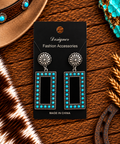 Concho earrings with Turquoise accent