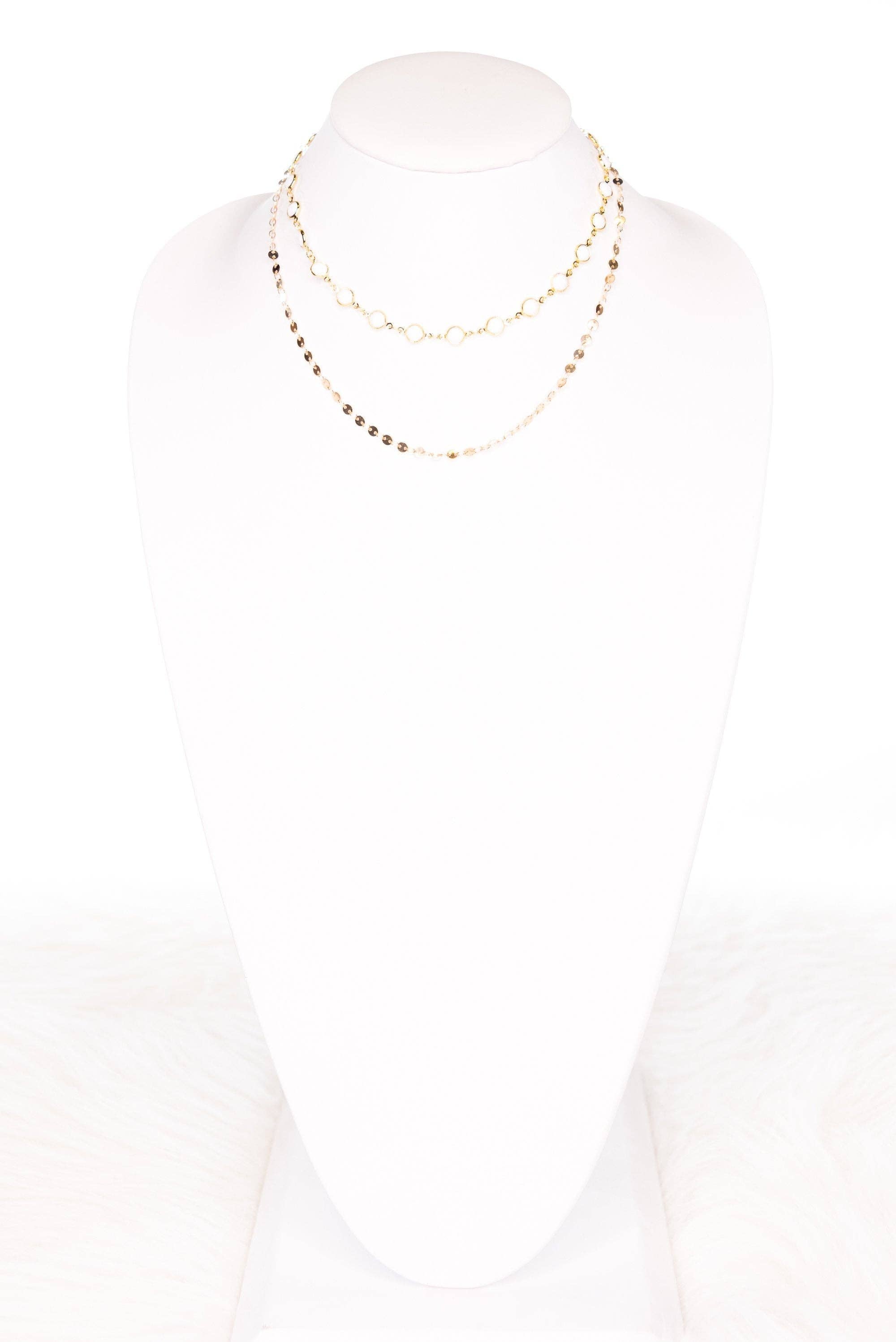 Kadee Necklace in White/Gold