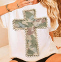 Duck Camo Cross - UNISEX GRAPHIC Tee: Cream