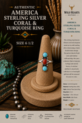 Turquoise and Coral in Sterling Silver