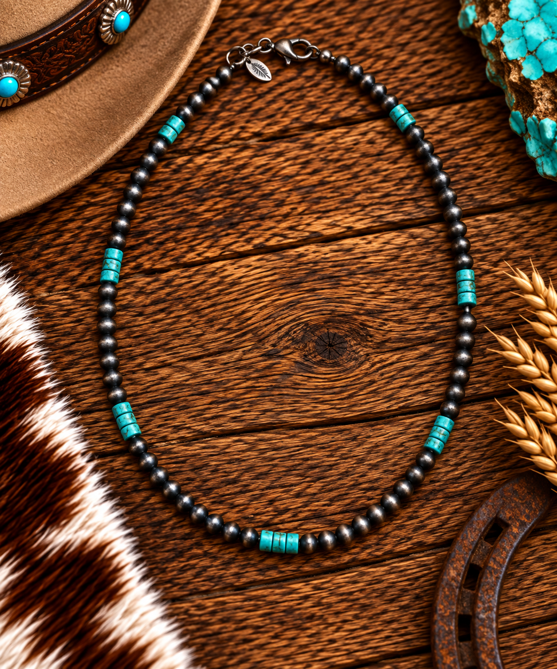 Silver & Turquoise beadwork