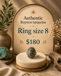 Authentic Royston turquoise size 8