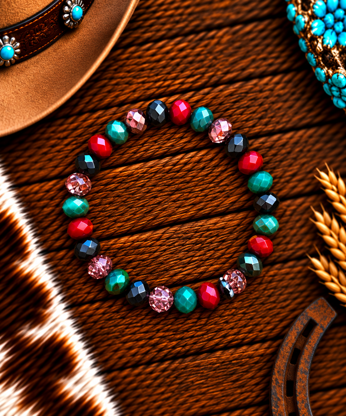 Layering stretch beaded bracelets many colors