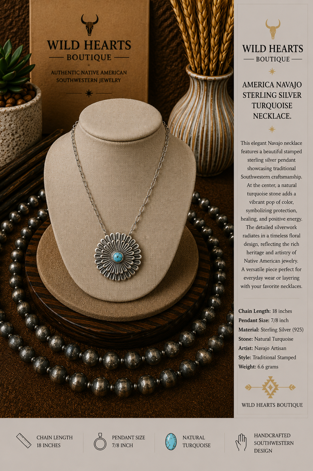 Intricate detail Turquoise necklace