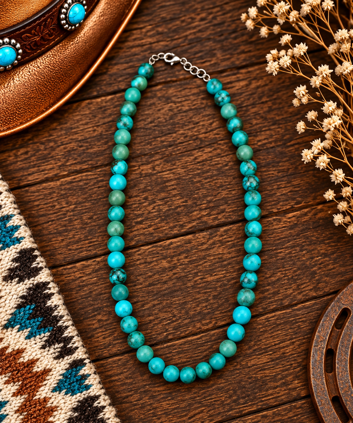 varigated turquoise beads